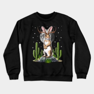 Jackalope Cryptid Rabbit Crewneck Sweatshirt